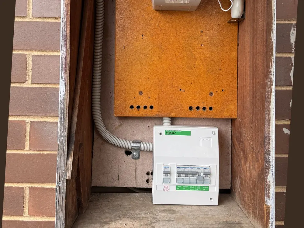 New compliant switchboard with safety switches installed, Noble Park